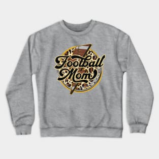 Retro football mom animal bolt Crewneck Sweatshirt
